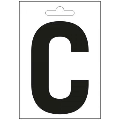 Nautic letter C zwart 100 mm.