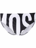 Moschino short de bain à logo imprimé - Noir