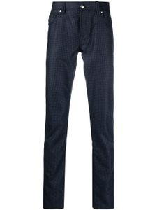 Sartoria Tramarossa pantalon droit à carreaux - Bleu