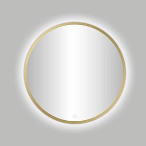 Best Design Badkamerspiegel Venetië Nancy LED Verlichting 60x60 cm Rond Mat Goud