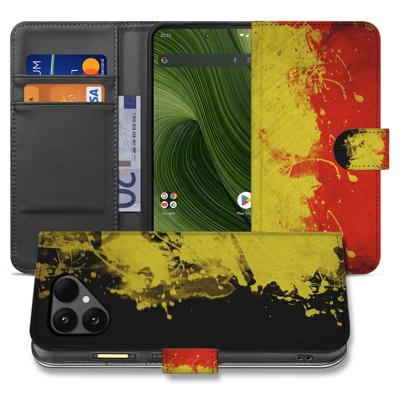 Belgische Vlag Design voor Fairphone 6 | Bookcase Hoesje met Pasvak en Sterke Bescherming