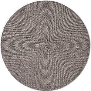 4x Ronde onderleggers/placemats voor borden mokka bruin 38 cm - Placemats