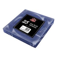 25x Blauwe servetten 2-laags van papier 33 x 33 cm