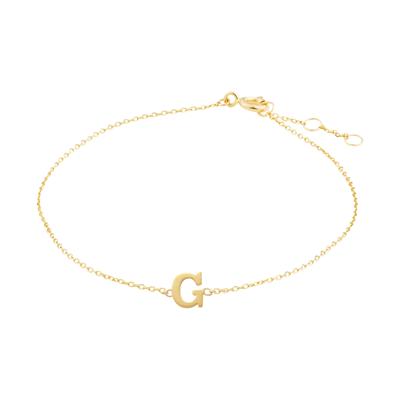 Minimalistische letter armband - 14K GOUD - Goud - G