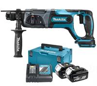 Makita DHR241RTJ 18V Accu Combihamer | SDS-PLUS | 5.0Ah Li-ion - DHR241RTJ