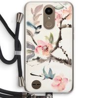 Japanse bloemen: LG K10 (2017) Transparant Hoesje met koord