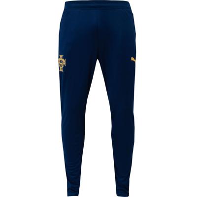 PUMA Portugal Trainingsbroek 2025-2026 Kids Donkerblauw Gebroken Wit Geel