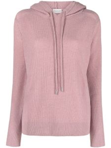 Moncler hoodie en maille nervurée à patch logo - Rose