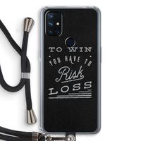 Risk loss: OnePlus Nord N10 5G Transparant Hoesje met koord Risk loss: OnePlus Nord N10 5G Transparant Hoesje met koord