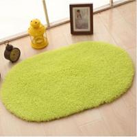 Faux Fur deken anti-slip Solid Bad tapijt kinderen kamer deurmatten ovale slaapkamer woonkamer tapijten grootte: 120x200cm (Candy Green)