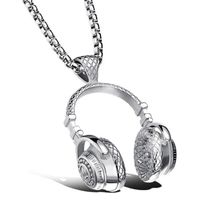 Mendes heren kettinghanger Headphone Silver - thumbnail