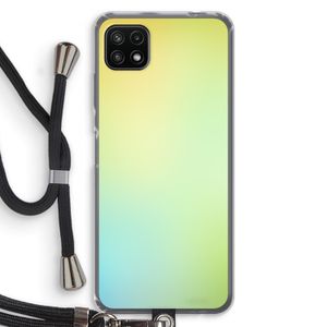 Minty mist pastel: Samsung Galaxy A22 5G Transparant Hoesje met koord