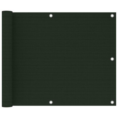 VidaXL Balkonscherm 75x400 cm hdpe donkergroen
