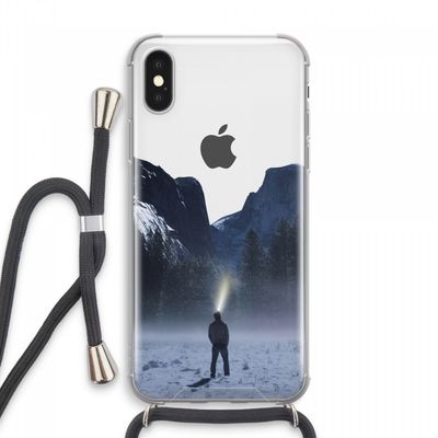 Wanderlust: iPhone XS Max Transparant Hoesje met koord