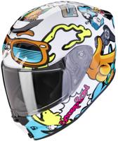 SCORPION EXO-Jnr Air Fun, Kinder motorhelm, Wit-blauw