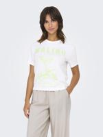 Only Onldina Life S/s Club Top Box Jrs T-shirts Bright White Malibu