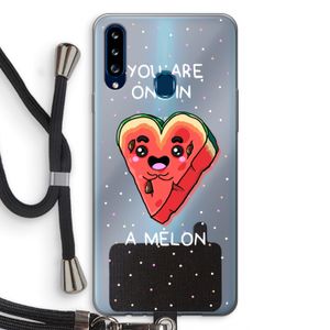 One In A Melon: Samsung Galaxy A20s Transparant Hoesje met koord