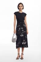 Midijurk met teksten - BLACK - M