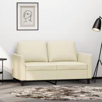 Tweezitsbank 120 cm kunstleer crmekleurig
