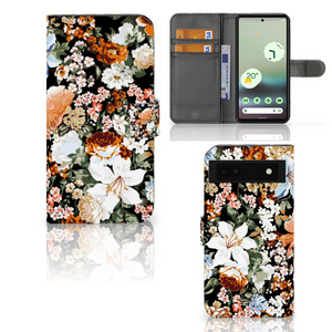 Hoesje voor Google Pixel 6A Dark Flowers