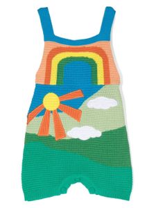 Stella McCartney Kids body en maille à imprimé graphique - Bleu