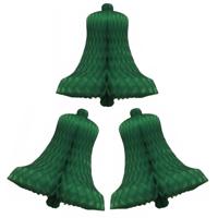 Kerstklok van papier - 6x - groen - 50 cm - Decoratie kerst versiering
