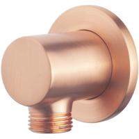 Wiesbaden Wandaansluitbocht - Rond - 1/2 Inch - Geborsteld Koper
