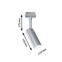 Paulmann Spot Tubo 230V-railsysteem lamp URail LED Chroom (mat) - thumbnail