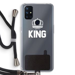King zwart: OnePlus Nord N10 5G Transparant Hoesje met koord