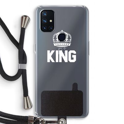 King zwart: OnePlus Nord N10 5G Transparant Hoesje met koord