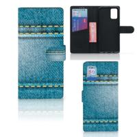 Samsung Galaxy A02s | M02s | Wallet Case | met Pasjes | Jeans