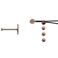 Hotbath Cobber - CB7067 - Inbouw Regendoucheset - Geborsteld Koper PVD - 2 Stopkranen - Thermostatisch - Plafondbuis 30 cm - Hoofddouche 200 mm - Ronde Handdouche 3 Standen - Waterbesparend