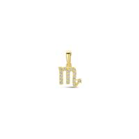 14k Geelgouden Hanger Sterrenbeeld Schorpioen met Diamant H SI