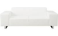 Goossens Excellent Bank Design@home Leer wit, leer, 3-zits, modern design