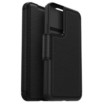 Otterbox - Strada Case wallet hoes - Samsung Galaxy S22 Plus - Zwart + Lunso Tempered Glass
