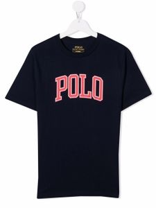 POLO RALPH LAUREN KIDS t-shirt à logo imprimé - Bleu