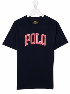 POLO RALPH LAUREN KIDS t-shirt à logo imprimé - Bleu