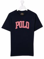 POLO RALPH LAUREN KIDS t-shirt à logo imprimé - Bleu