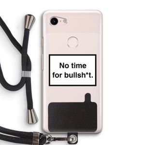 No time: Pixel 3 Transparant Hoesje met koord