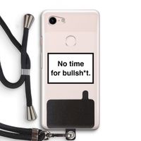 No time: Pixel 3 Transparant Hoesje met koord