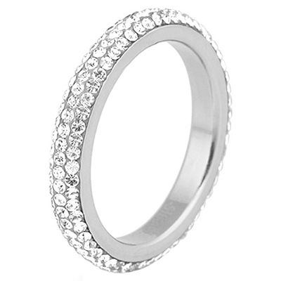 Cilla Jewels ring edelstaal Kristal Zilver-18mm