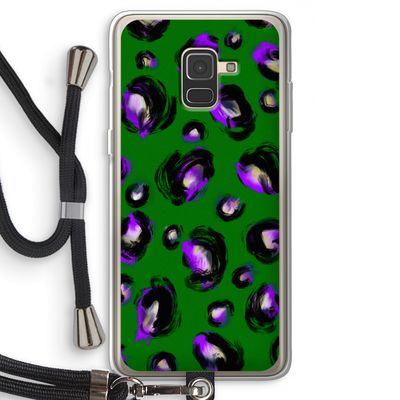 Green Cheetah: Samsung Galaxy A8 (2018) Transparant Hoesje met koord