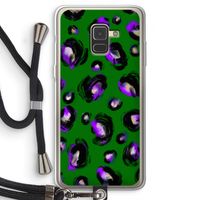 Green Cheetah: Samsung Galaxy A8 (2018) Transparant Hoesje met koord