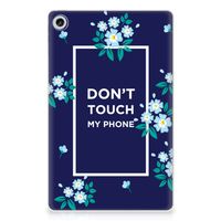 Lenovo Tab M10 Plus (3e generatie) Print Case Flowers Blue DTMP - thumbnail