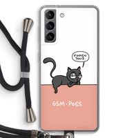GSM poes: Samsung Galaxy S21 Transparant Hoesje met koord