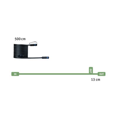 Paulmann 93927 Verlichtingssysteem Plug&Shine Verbindingskabel Zwart