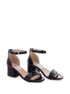 Tulleen sandales en cuir verni - Noir