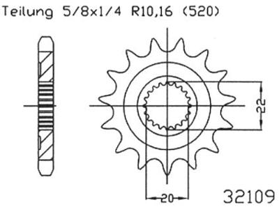 ESJOT Sprocket 520 13z standard