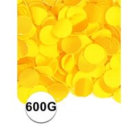 Feest confetti 600 gram geel - thumbnail