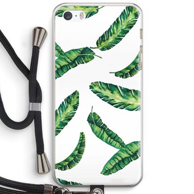 Lange bladeren: iPhone 5 / 5S / SE Transparant Hoesje met koord